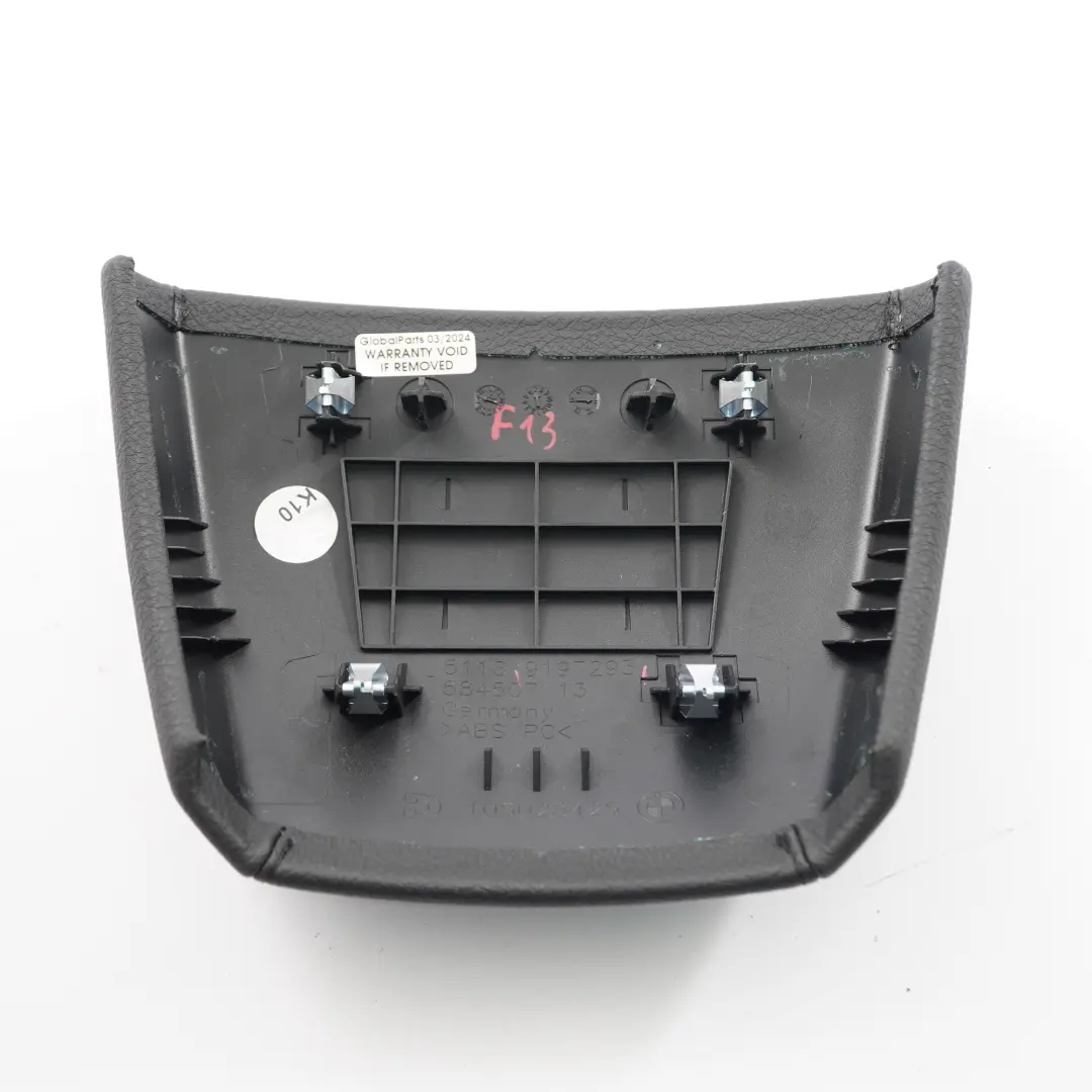 BMW F13 Console centrale Bracciolo Rivestimento Parte posteriore Nero - SKU 9197293 - Numero di parte 9197293