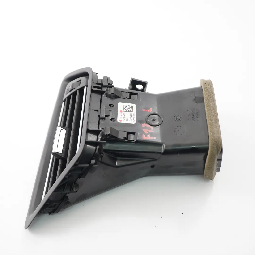 Vent BMW F06 F12 F13 Dashboard Fresh Air Grille Left N/S Black to Air with Part number 9197488 Air Vent BMW F06 F12 F13 Dashboard Fresh Air Grille Left N/S Black - SKU rhd-9197488 - Part number 9197488