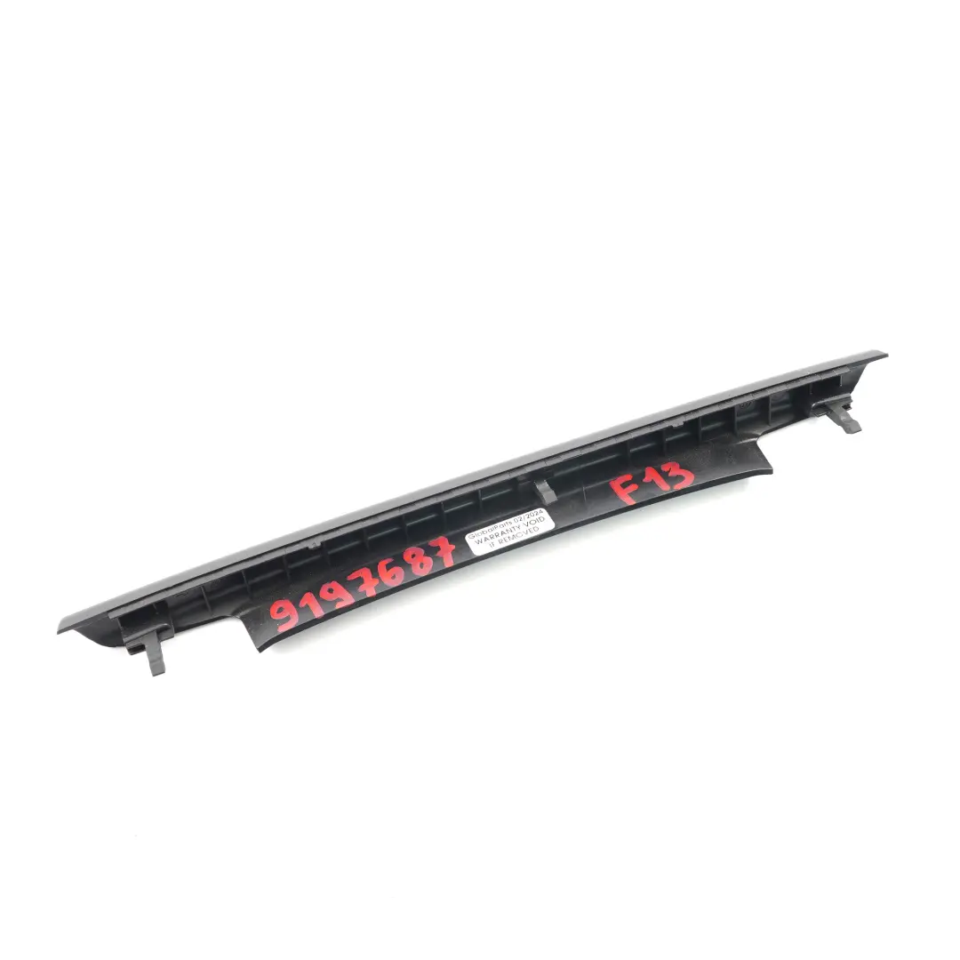  Couvercle BMW 6 F06 F12 F13 Garniture intérieure du tableau de bord Noir - SKU 9197687 - Numéro de pièce 9197687