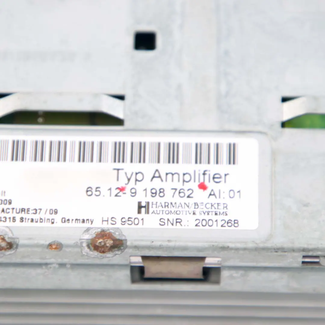 Top Hifi System Amplifier Control Unit Module to BMW E60 E61 E63 E64 LCI with Part number 9198762 BMW E60 E61 E63 E64 LCI Top Hifi System Amplifier Control Unit Module - SKU 9198762 - Part number 9198762