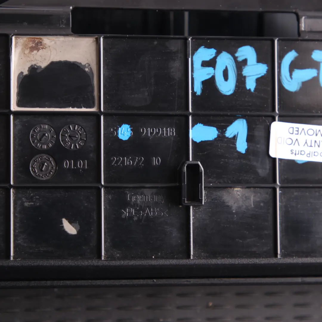 Storage Box Dashboard Centre Console Instrument Panel to BMW F07 with Part number 9199118 BMW F07 Storage Box Dashboard Centre Console Instrument Panel - SKU 9199118-1 - Part number 9199118