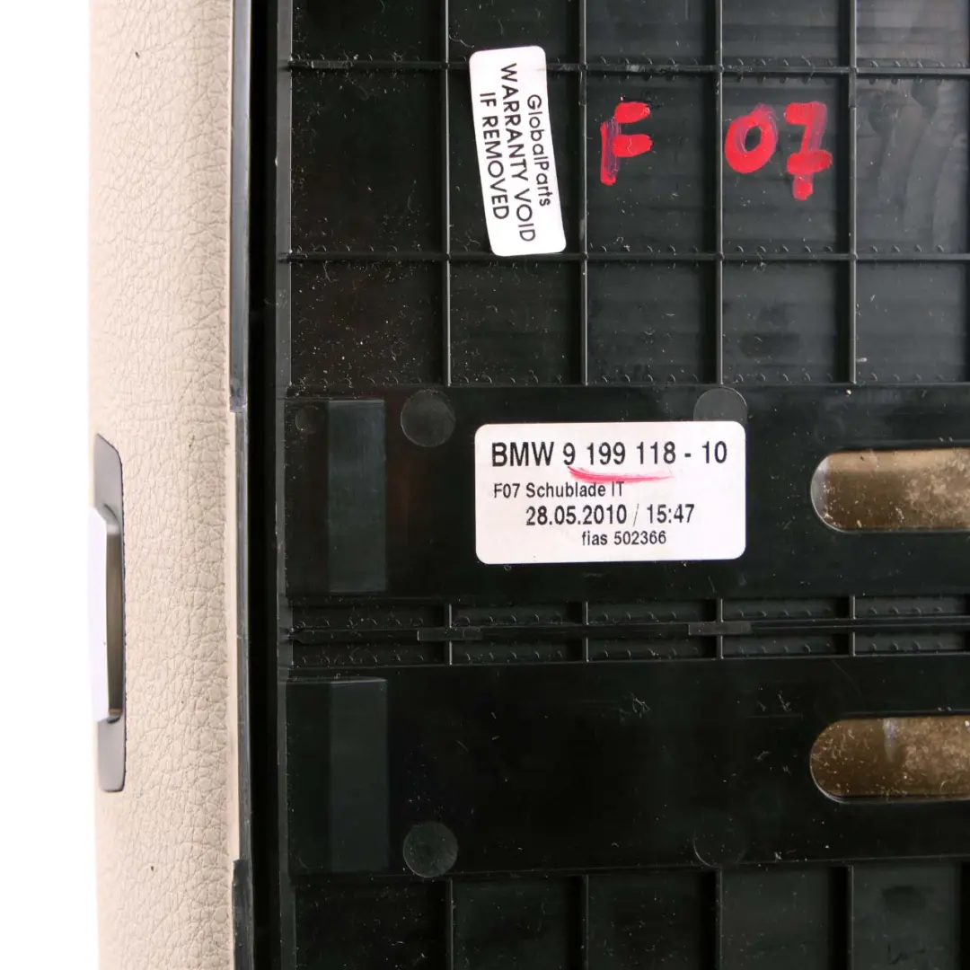 Storage Box Dashboard Centre Console Instrument Panel White to BMW F07 with Part number 9199118 BMW F07 Storage Box Dashboard Centre Console Instrument Panel White - SKU 9199118 - Part number 9199118