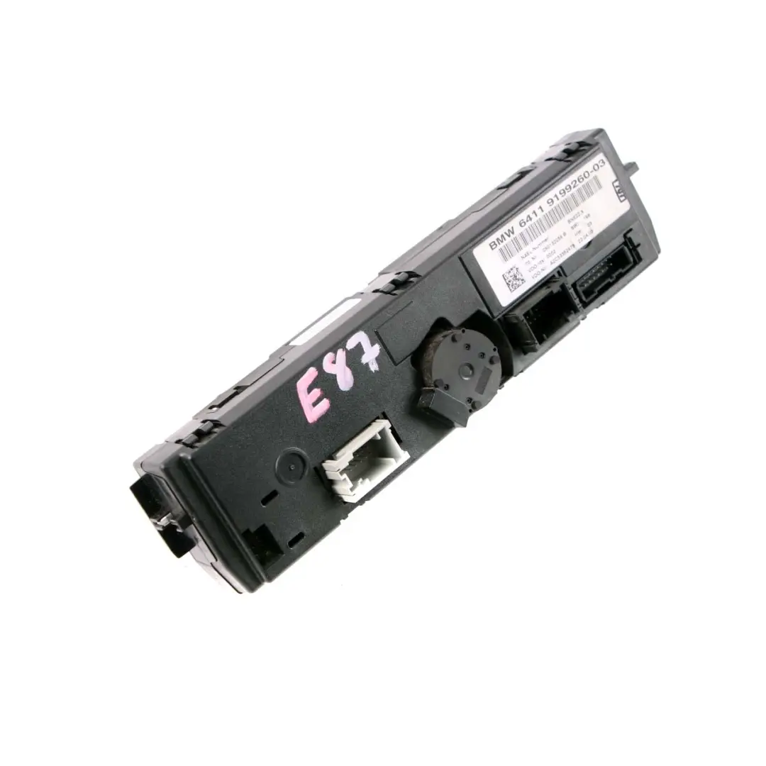Conditioning A/C Control Unit Automatic to BMW E81 E87 E90 E91 Air with Part number 9199260 BMW E81 E87 E90 E91 Air Conditioning A/C Control Unit Automatic - SKU 9199260 - Part number 9199260
