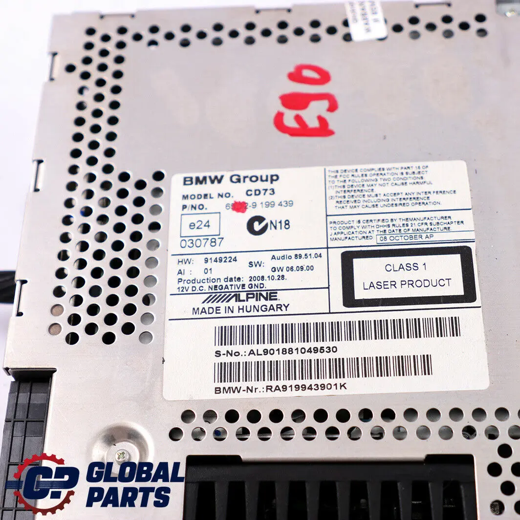 Radio CD Professional do BMW E87 E90 E91 E92 o numerze 9199439 BMW E87 E90 E91 E92 Radio CD Professional - SKU 9199439 - Numer Części 9199439