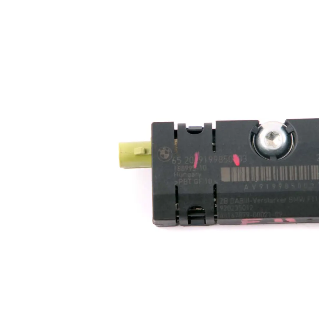 DAB Radio Antena Amplificador Booster Unidad para BMW F11 Touring F23 Cabrio con número de pieza 9199850 BMW F11 Touring F23 Cabrio DAB Radio Antena Amplificador Booster Unidad - SKU 9199850 - Número de pieza 9199850