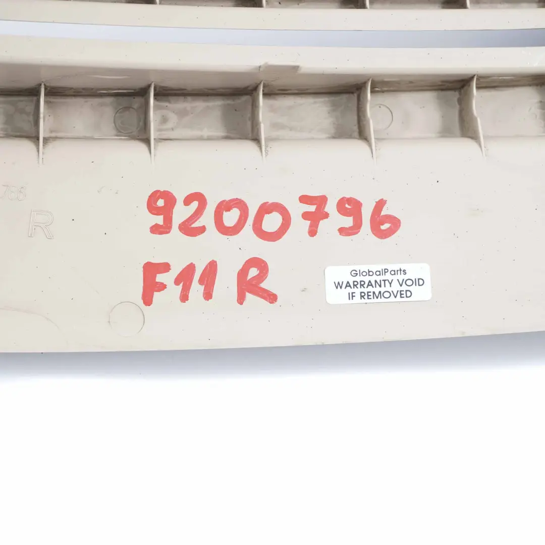 BMW F11 Touring Cover Column D Trim Panel Covering Rear Right O/S Oyster - SKU 9200796 - Part number 9200796