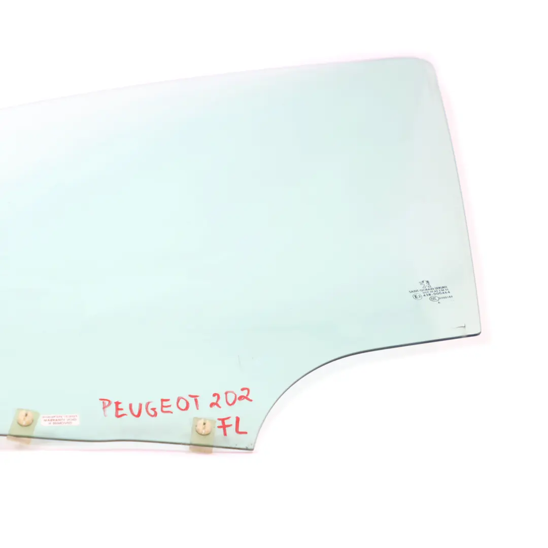 Vetro Porta Anteriore Sinistra Vetri Verde AS2 per Peugeot 207 con numero di parte 9201 J0 Peugeot 207 Vetro Porta Anteriore Sinistra Vetri Verde AS2 - SKU 9201 J0 - Numero di parte 9201 J0