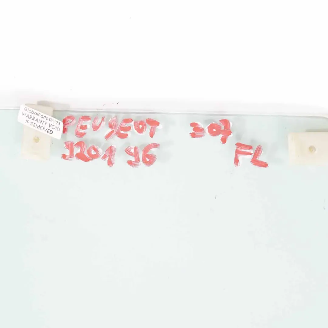 Peugeot 307 Window Glass Front Door Left N/S Glazing Green AS2 - SKU 920196 - Part number 920196