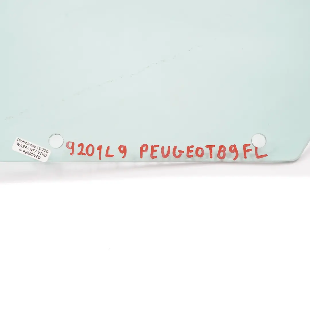 Ventana Lateral Puerta Delantera Izquierda Cristal AS2 para Peugeot Partner con número de pieza 9201L9 Peugeot Partner Ventana Lateral Puerta Delantera Izquierda Cristal AS2 - SKU 9201L9 - Número de pieza 9201L9