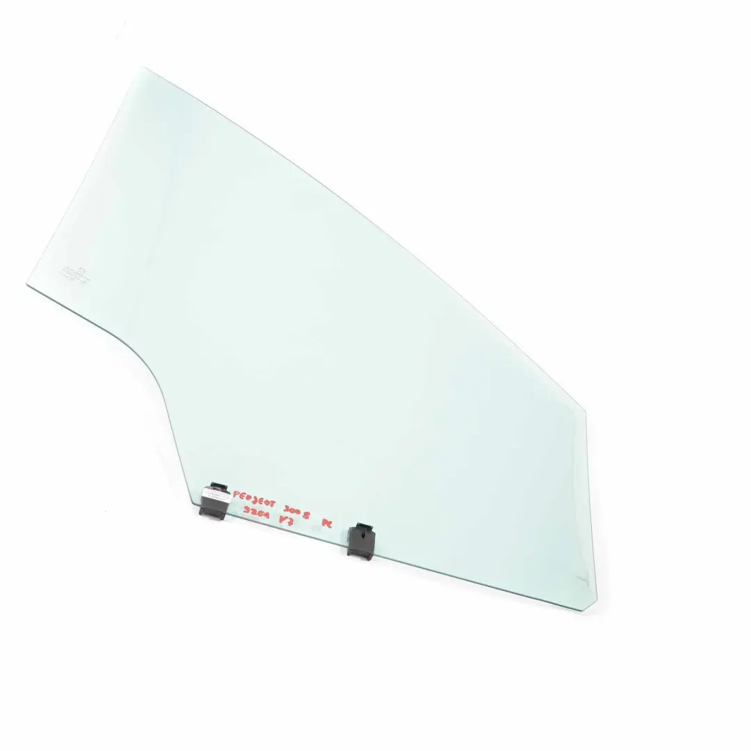 Peugeot 3008 Window Glass Front Door Left N/S Glazing Green AS2 - SKU 9201N7 - Part number 9201N7