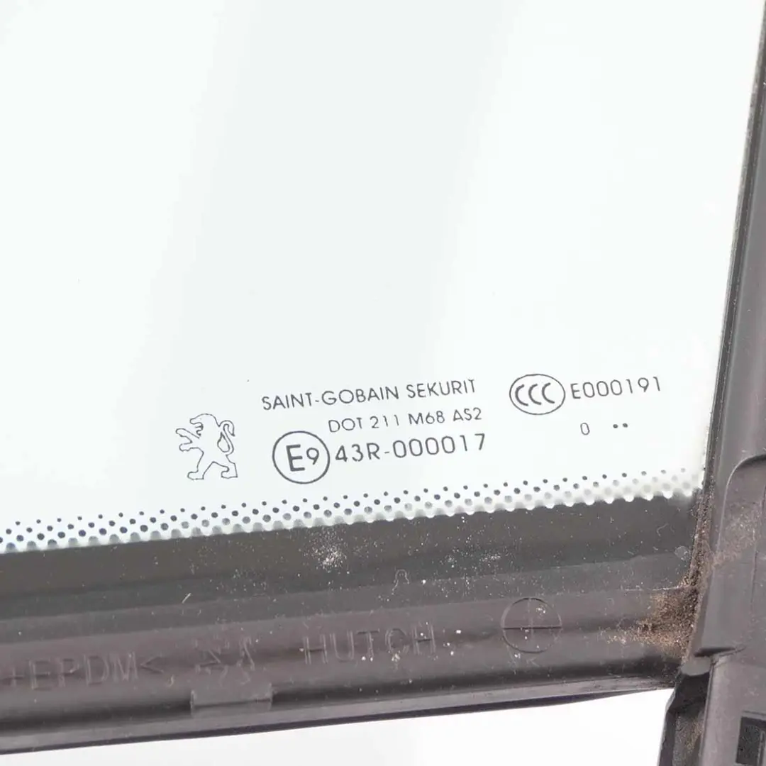 Side Quarter Window Front Door Left N/S Triangle Glass AS2 to Peugeot 3008 with Part number 9201N9 Peugeot 3008 Side Quarter Window Front Door Left N/S Triangle Glass AS2 - SKU 9201N9 - Part number 9201N9