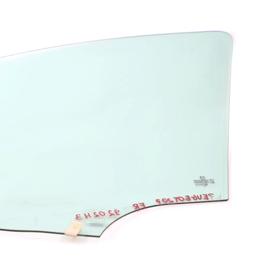 Window Glass Front Door Right O/S Glazing Green AS2 to Peugeot 207 with Part number 9202 H3 Peugeot 207 Window Glass Front Door Right O/S Glazing Green AS2 - SKU 9202 H3 - Part number 9202 H3