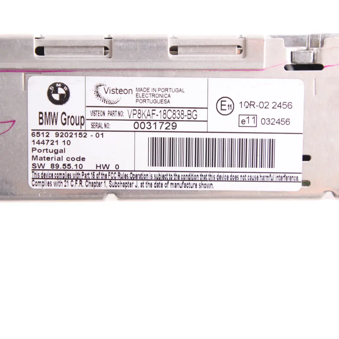 Radio BMW Business CD Player für BMW E81 E87 E88 E90 E91 E92 1 mit Teilenummer 9202152 BMW E81 E87 E88 E90 E91 E92 1 Radio BMW Business CD Player - SKU 9202152-2 - Teilenummer 9202152