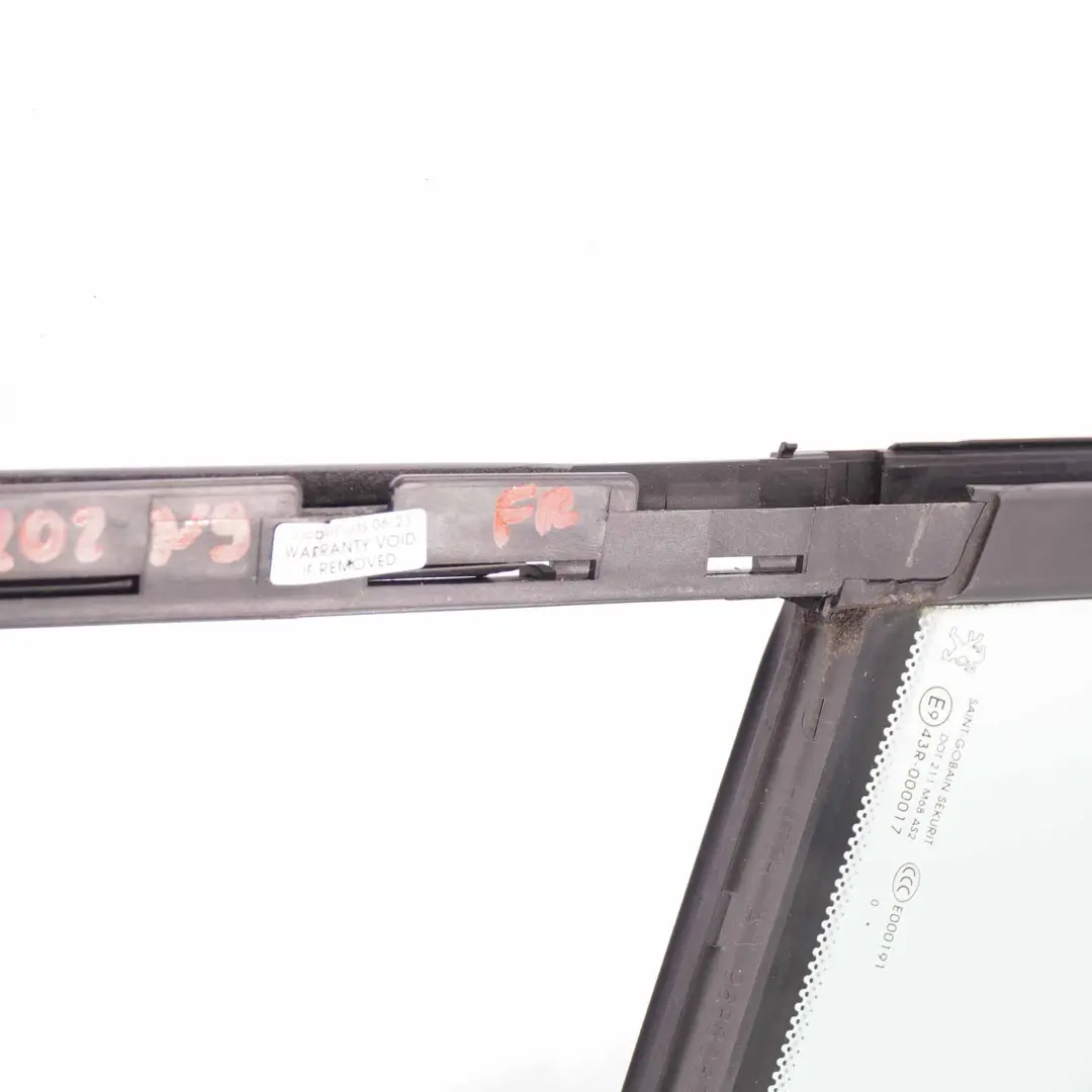 Peugeot 3008 Side Quarter Window Front Door Right O/S Triangle Glass AS2 - SKU 9202N9 - Part number 9202N9