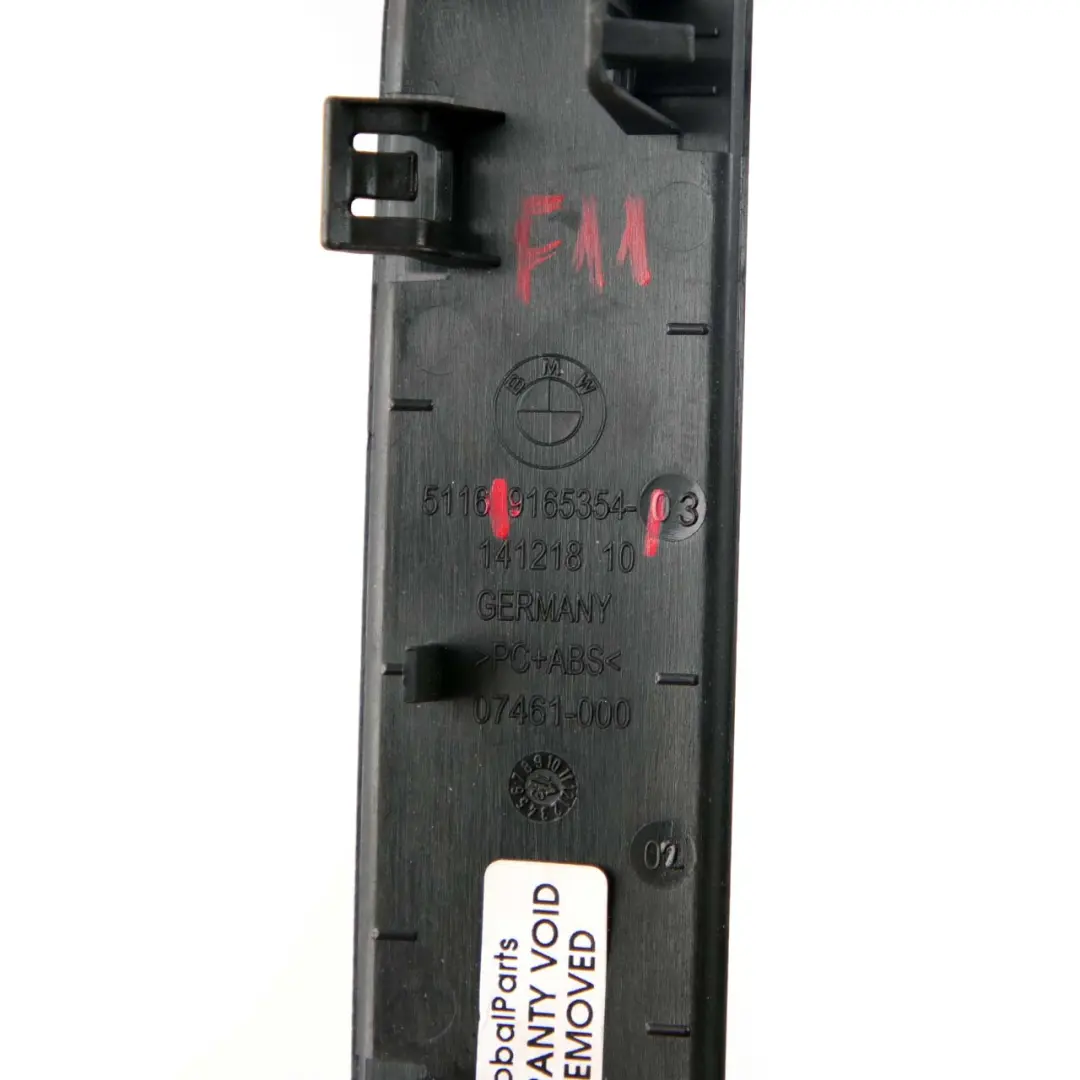 BMW 5 F10 F11 Zaślepka Deski Rozdzielczej Czarna 9165354 - SKU 9203709 - Numer Części 9203709