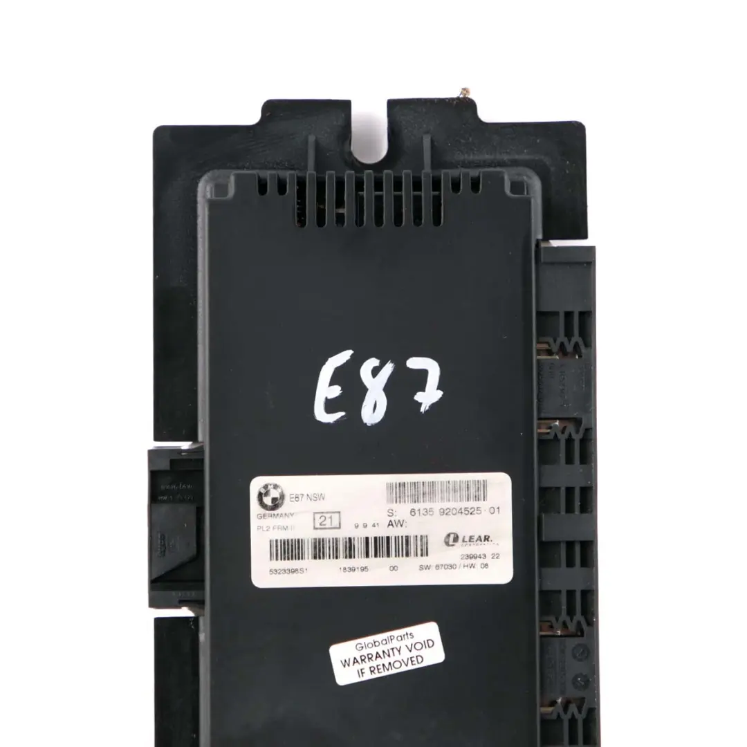 BMW 1 Series E87 ECU Light Module Control Unit NSW PL2 FRM II Lear - SKU 9204525-1 - Part number 9204525