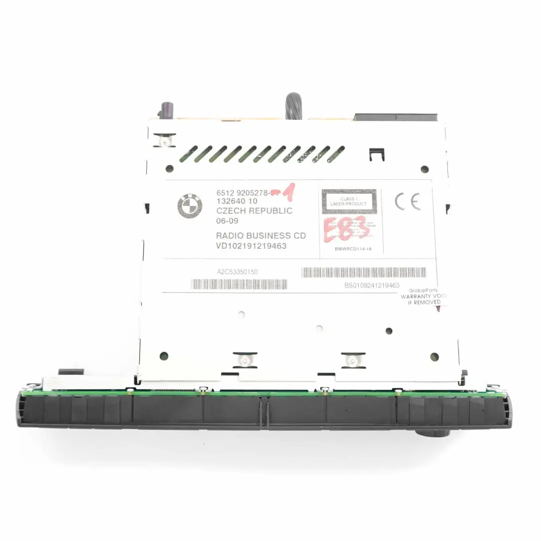 Lettore radio CD BMW X3 Z4 E83 E85 E86 Radio Business CD per con numero di parte 9205278 Lettore radio CD BMW X3 Z4 E83 E85 E86 Radio Business CD - SKU 9205278-1 - Numero di parte 9205278