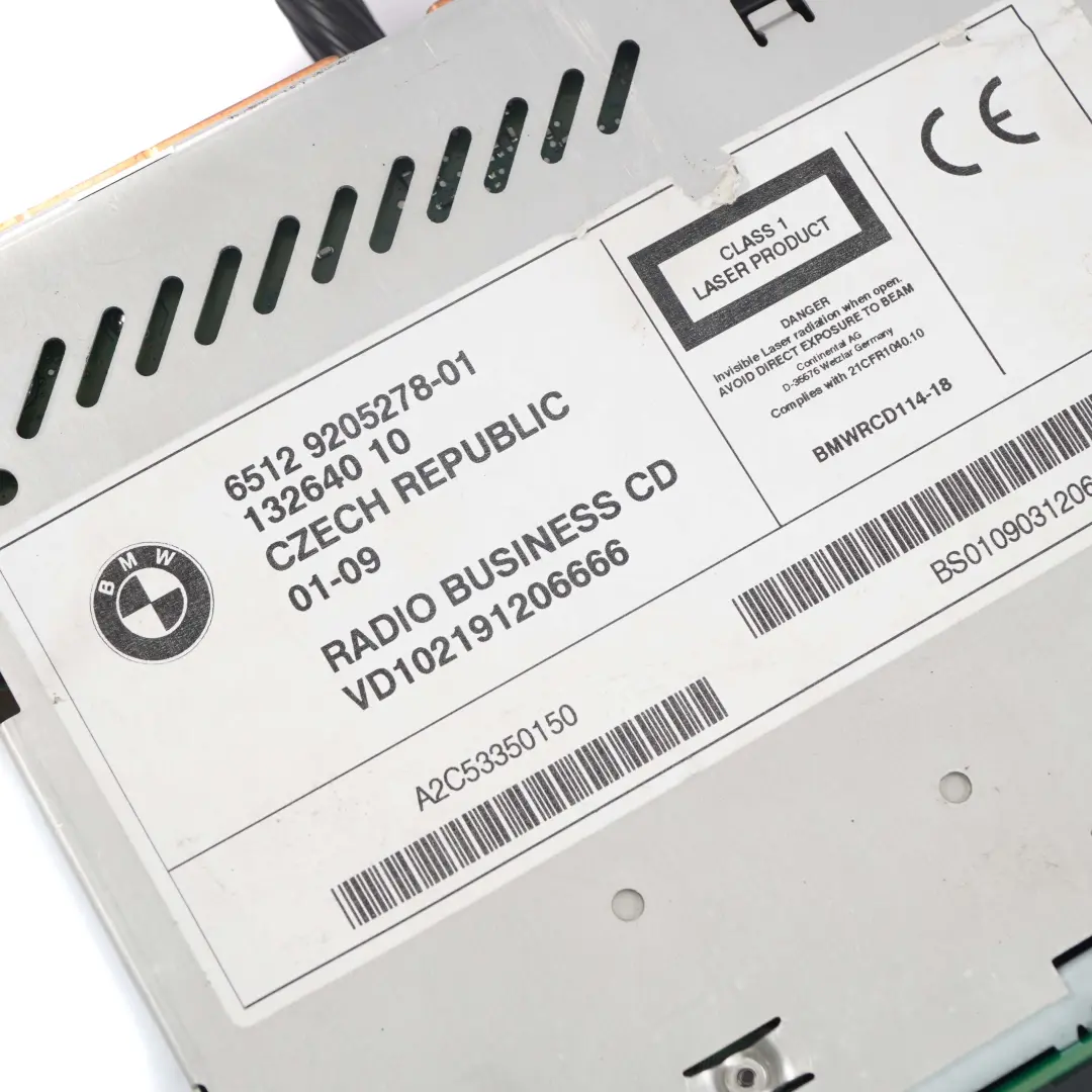 Radio Business CD Spieler 6512 für BMW X3 Z4 er E83 E85 E86 mit Teilenummer 9205278 BMW X3 Z4 er E83 E85 E86 Radio Business CD Spieler 6512 - SKU 9205278 - Teilenummer 9205278
