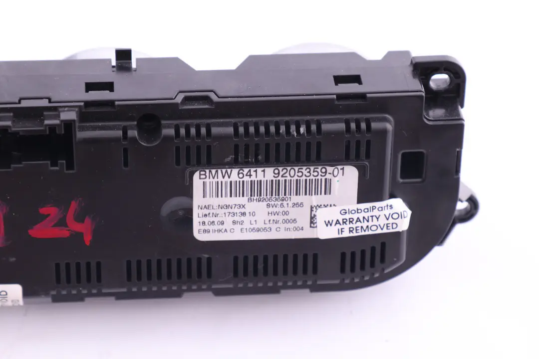 BMW Z4 E89 Moduł Panel Klimatyzacji - SKU 9205359 - Numer Części 9321829