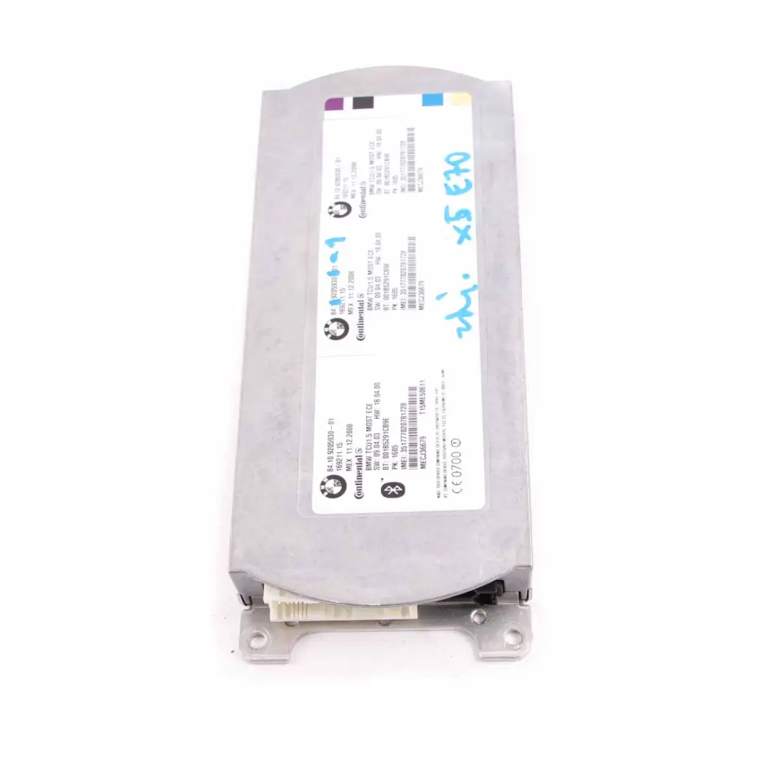 Telematics Bluetooth Control Unit Module ECU Continental to BMW X5 E70 with Part number 9205930 BMW X5 E70 Telematics Bluetooth Control Unit Module ECU Continental - SKU 9205930-1 - Part number 9205930