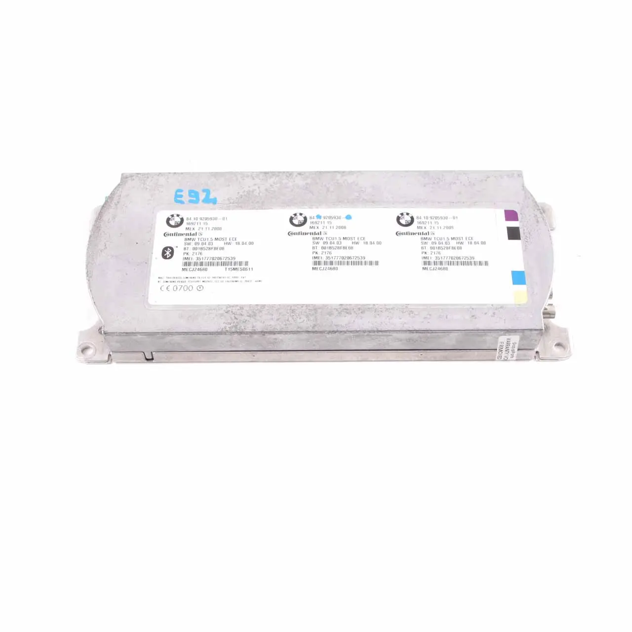 BMW E92 Module de commande télématique Bluetooth 9205930