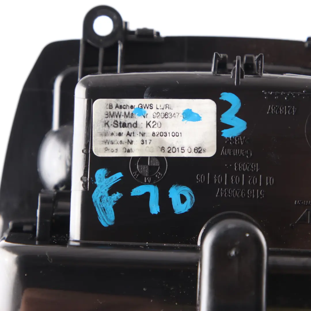 Centre Console Ashtray BMW F10 F11 Ash Tray Compartment Storage Middle to with Part number 9206347 Centre Console Ashtray BMW F10 F11 Ash Tray Compartment Storage Middle - SKU 9206347-3 - Part number 9206347