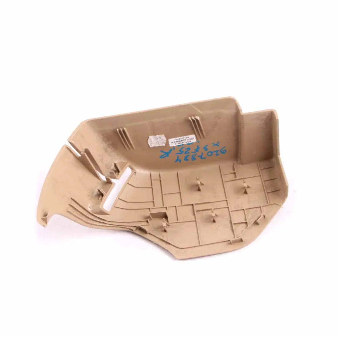 Cubierta Moldura Cinturón Seguridad Trasero Beige Derecho 9175124 para BMW X3 F25 con número de pieza 9207884 BMW X3 F25 Cubierta Moldura Cinturón Seguridad Trasero Beige Derecho 9175124 - SKU 9207884 - Número de pieza 9207884