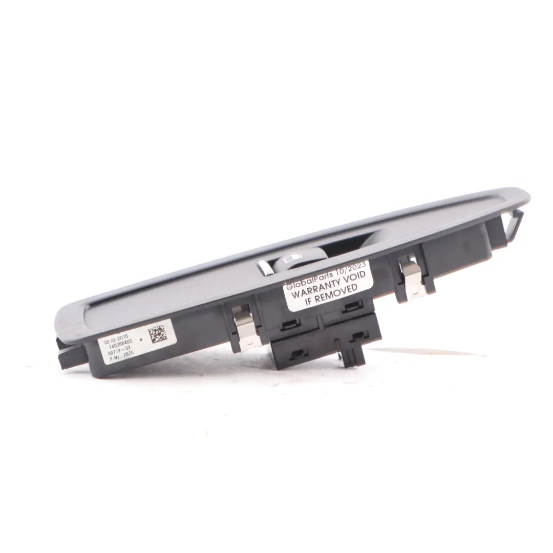 Elevalunas Panel Interruptor Botón Negro Lado Pasajero para BMW X1 F48 con número de pieza 9208107 BMW X1 F48 Elevalunas Panel Interruptor Botón Negro Lado Pasajero - SKU 9208107-5 - Número de pieza 9208107