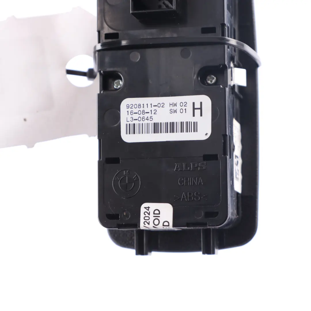  Switch Window Lifter BMW F10 F11 F20 F30 F31 X3 F25 Driver's Side Black - SKU 9208111-3 - Part number 9208111
