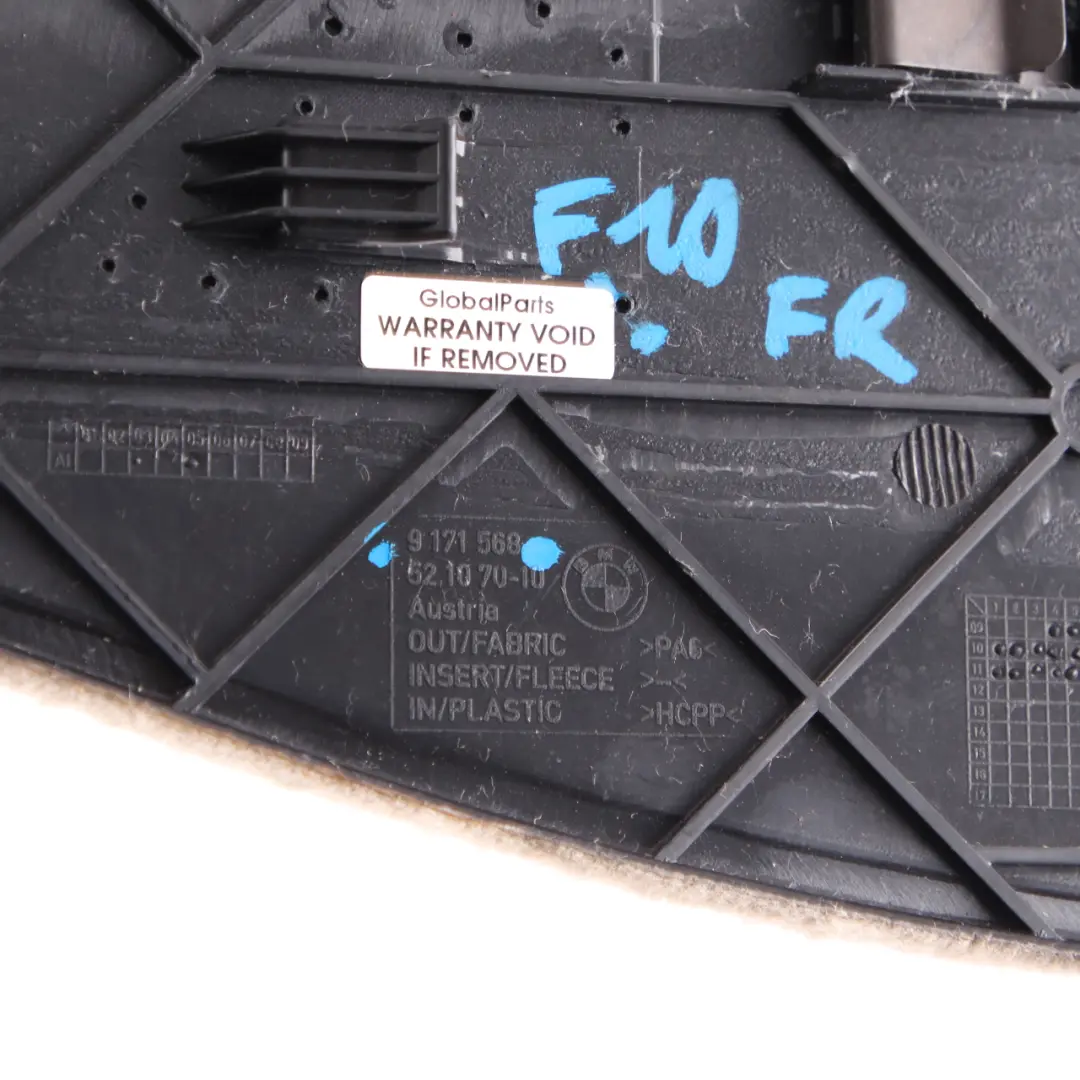  Centre Console Trim BMW F10 F11 Front Right O/S Panel Cover Strip Oyster 9171568 - SKU 9208302 - Part number 9208302