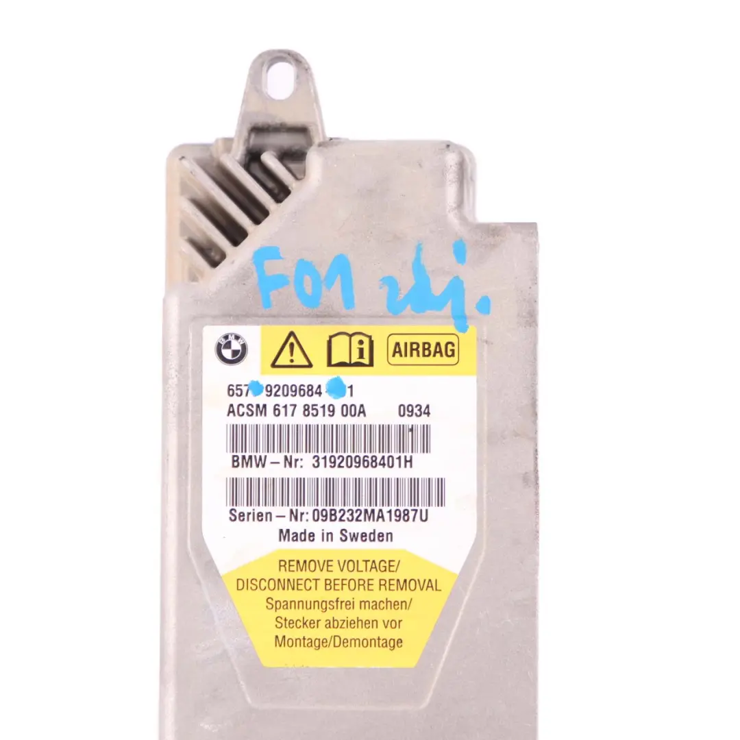 Moduł Sensor Poduszek Airbag do BMW F01 F02 F04 F07 o numerze 9266328 BMW F01 F02 F04 F07 Moduł Sensor Poduszek Airbag - SKU 9209684 - Numer Części 9266328