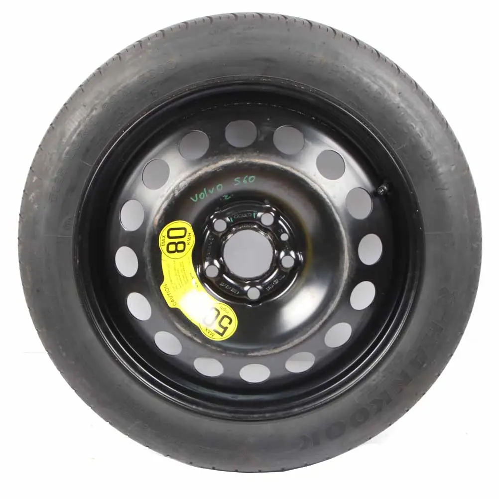 Spare Wheel Volvo S60 V70 S80 Compact Wheel Steel R17 Hankook 125/80 to with Part number 9209872 Spare Wheel Volvo S60 V70 S80 Compact Wheel Steel R17 Hankook 125/80 - SKU 9209872-1 - Part number 9209872