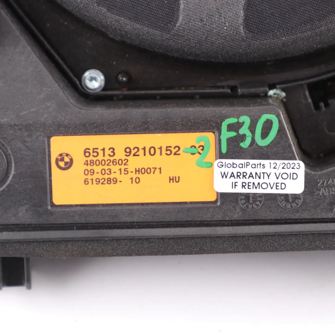 BMW F30 F31 F32 Central Bass Speaker Subwoofer Harman Kardon Right O/S - SKU 9210152-2 - Part number 9210152