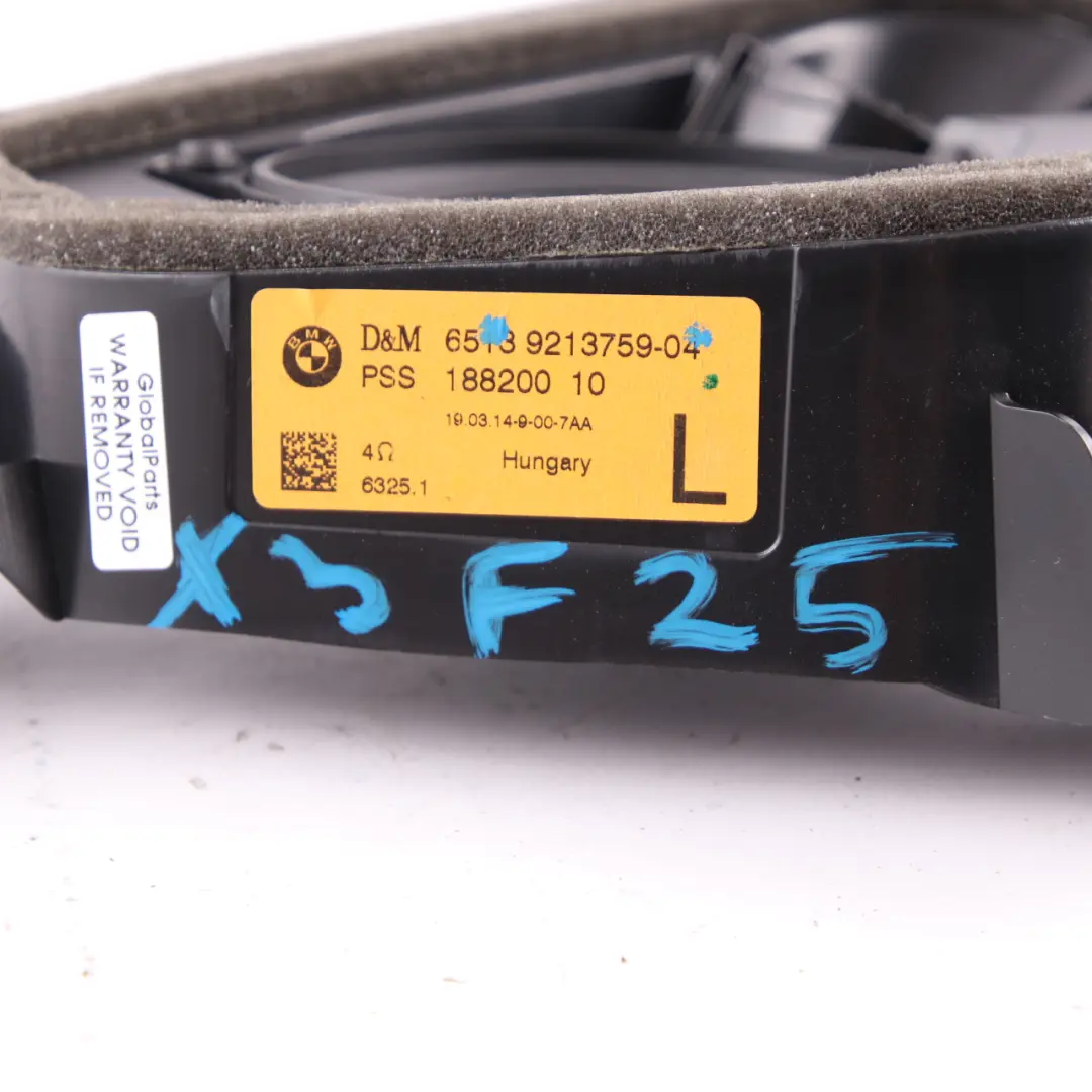 BMW F25 Głośnik Wysokotonowy Hi-Fi Drzwi Lewy Tył - SKU 9213759 - Numer Części 9213759