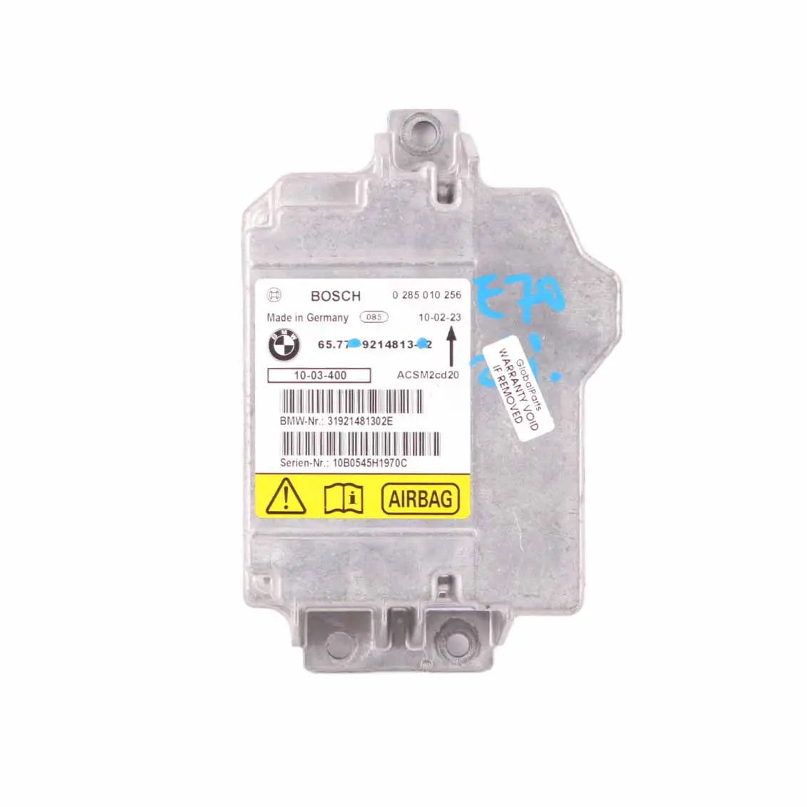 BMW X5 E70 Seguridad Airbag Unidad de Control Módulo ECU X6 E71 Bosch 9214813