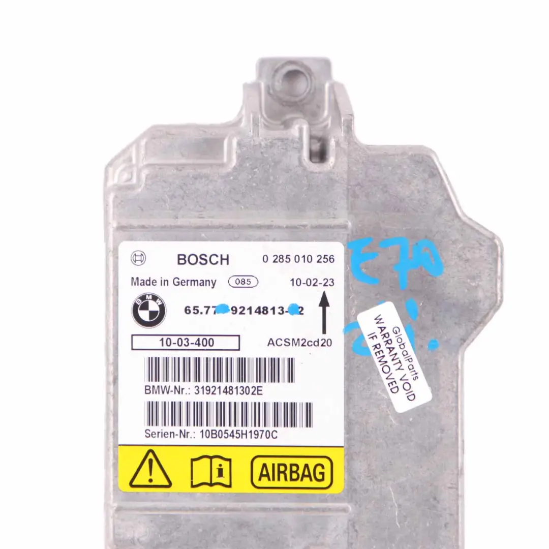 BMW X5 E70 Sicherheits-Airbag-Steuergerät-Modul ECU X6 E71 Bosch - SKU 9214813 - Teilenummer 9171948
