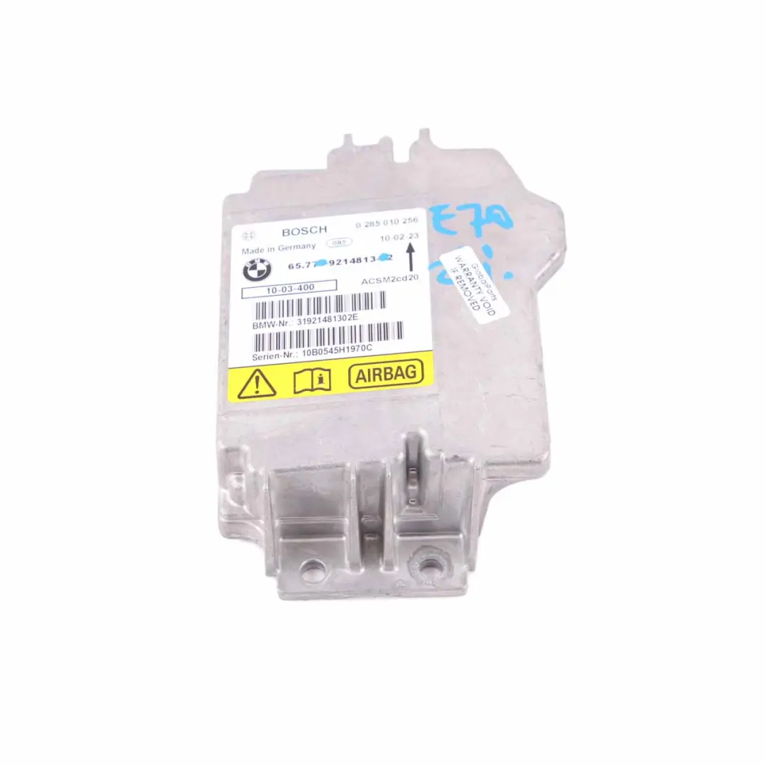 Sicurezza Airbag Modulo di controllo ECU X6 E71 Bosch per BMW X5 E70 con numero di parte 9171948 BMW X5 E70 Sicurezza Airbag Modulo di controllo ECU X6 E71 Bosch - SKU 9214813 - Numero di parte 9171948