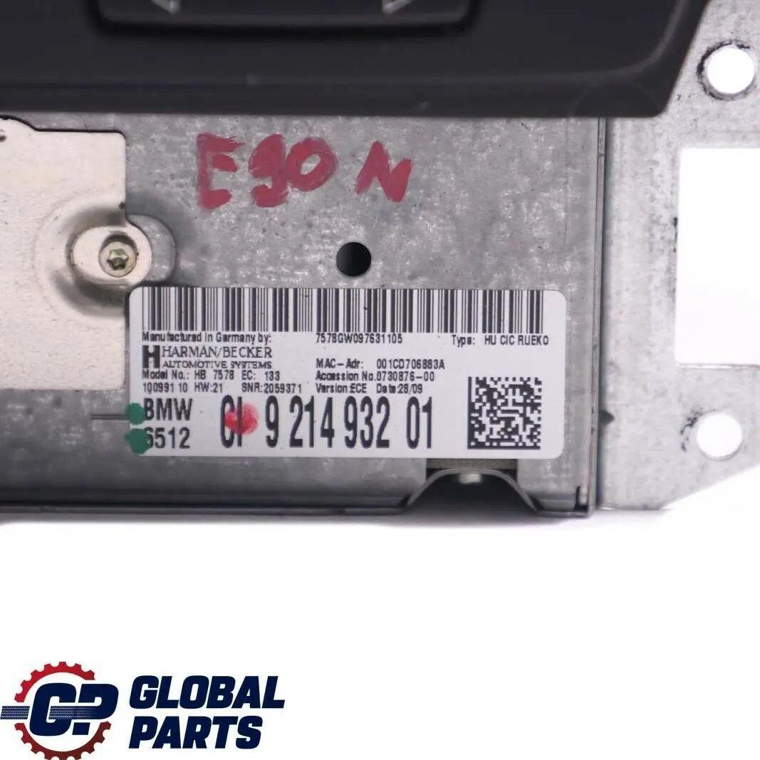 Professional Navigation System Car Computer CIC Control Unit to BMW E81 E87 E90 LCI with Part number 9214932 BMW E81 E87 E90 LCI Professional Navigation System Car Computer CIC Control Unit - SKU 9214932-1 - Part number 9214932