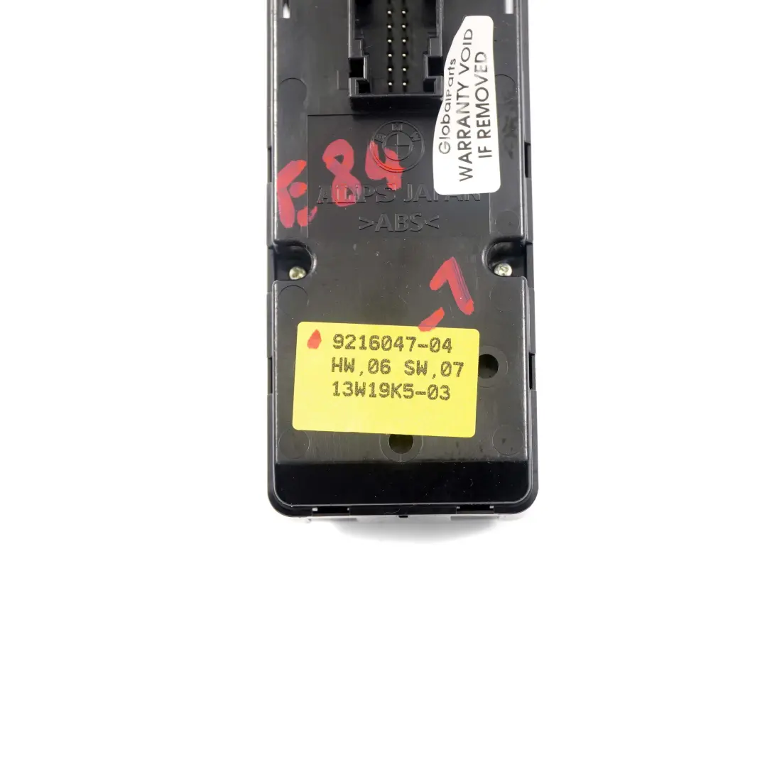 Unidad Control Interruptor Elevalunas Lateral Conductor BMW E84 para con número de pieza 9216047 Unidad Control Interruptor Elevalunas Lateral Conductor BMW E84 - SKU 9216047-1 - Número de pieza 9216047