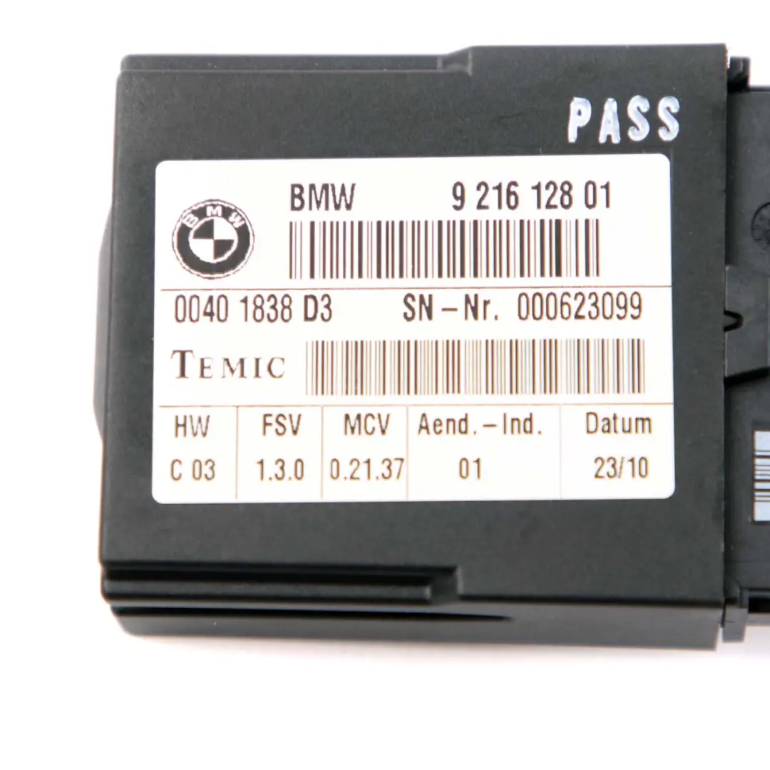 BMW 3 4 5 Series E92 F32 E61 LCPA Seat Belt Module ECU - SKU 9216128 - Part number 9216128