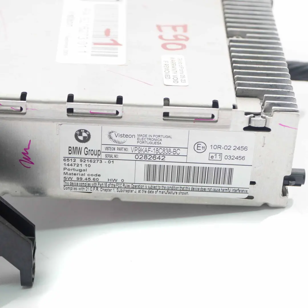 Radio BMW Business CD Player Unidad de Control para BMW E81 E87 E90 E91 con número de pieza 9216273 BMW E81 E87 E90 E91 Radio BMW Business CD Player Unidad de Control - SKU 9216273-1 - Número de pieza 9216273