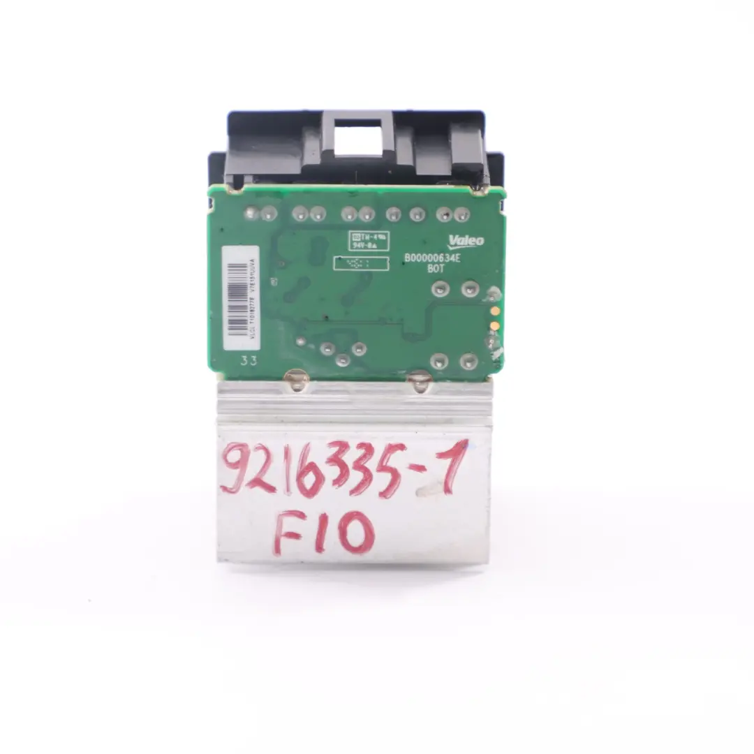 Hintere Heizung Gebläsemotor Lüfterwiderstand Valeo für BMW F01 F10 F11 mit Teilenummer 9216335 BMW F01 F10 F11 Hintere Heizung Gebläsemotor Lüfterwiderstand Valeo - SKU 9216335-1 - Teilenummer 9216335