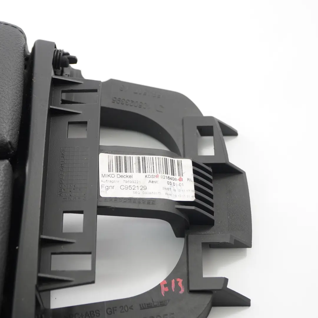 Armrest Centre Console Arm Rest Cover Front Middle Leather Black to BMW F13 with Part number 9216408 BMW F13 Armrest Centre Console Arm Rest Cover Front Middle Leather Black - SKU rhd-9216408 - Part number 9216408