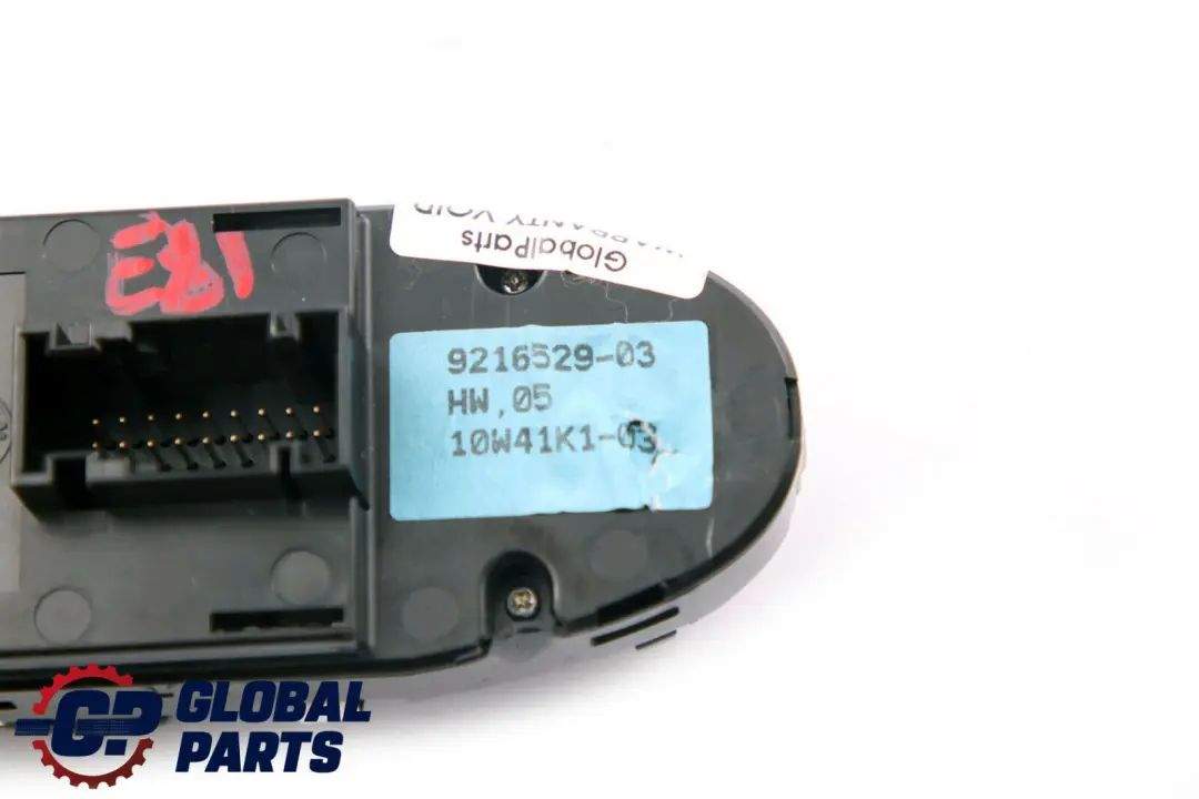 BMW E81 E82 Przełącznik Podnośnik Szyb Strona Prawa Kierowcy 9216529 - SKU 9216529-1 - Numer Części 9167157