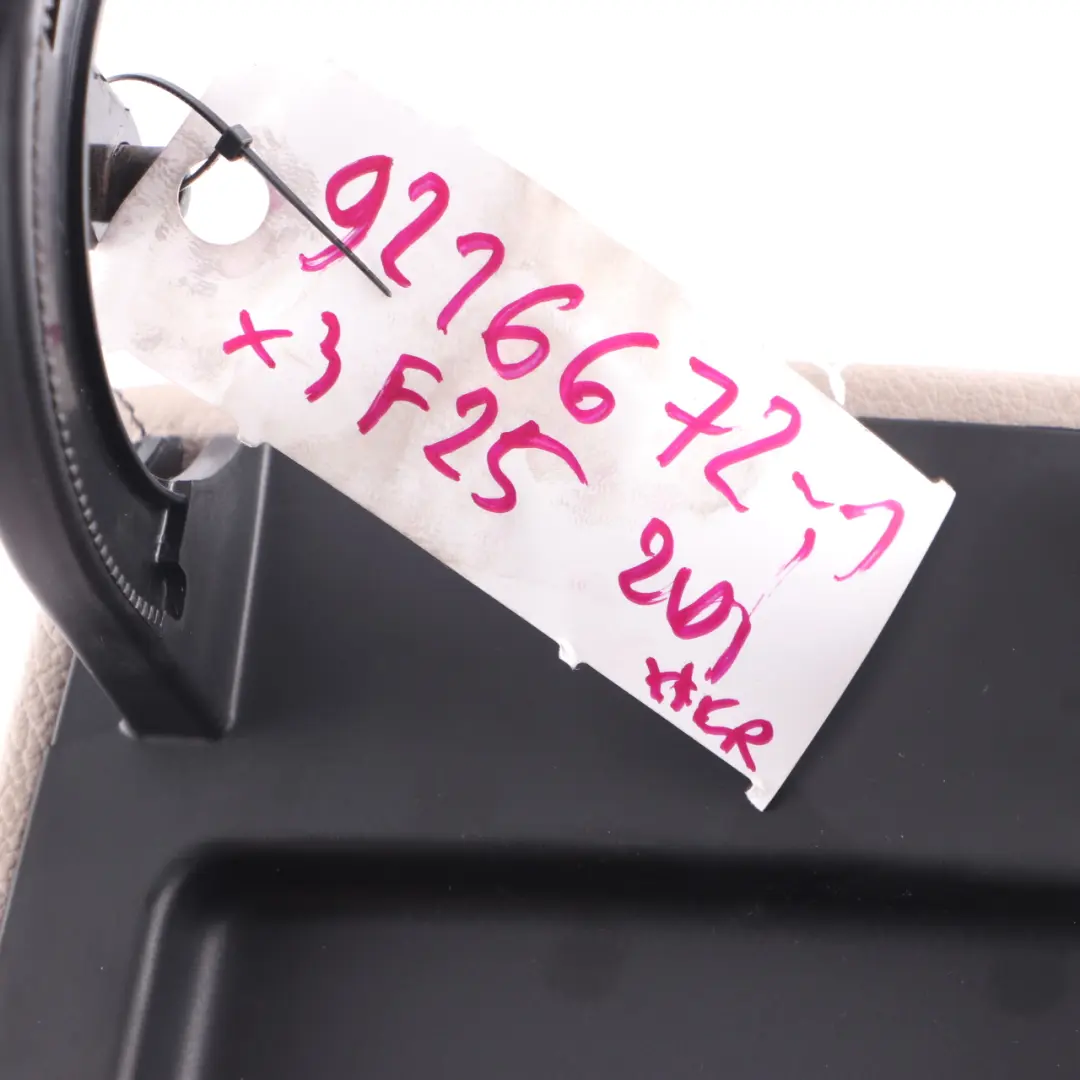 Front Armrest BMW F25 F26 Centre Console Arm Rest Oyster Trim Cover Panel to with Part number 9216672 Front Armrest BMW F25 F26 Centre Console Arm Rest Oyster Trim Cover Panel - SKU 9216672-1 - Part number 9216672