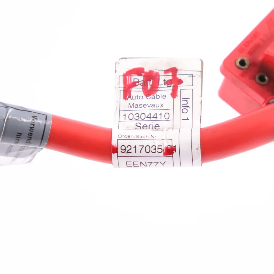 Positive Cable BMW F07 F10 F11 Battery Plus Pole Power Red Unit to with Part number 9217035 Positive Cable BMW F07 F10 F11 Battery Plus Pole Power Red Unit - SKU 9217035 - Part number 9217035