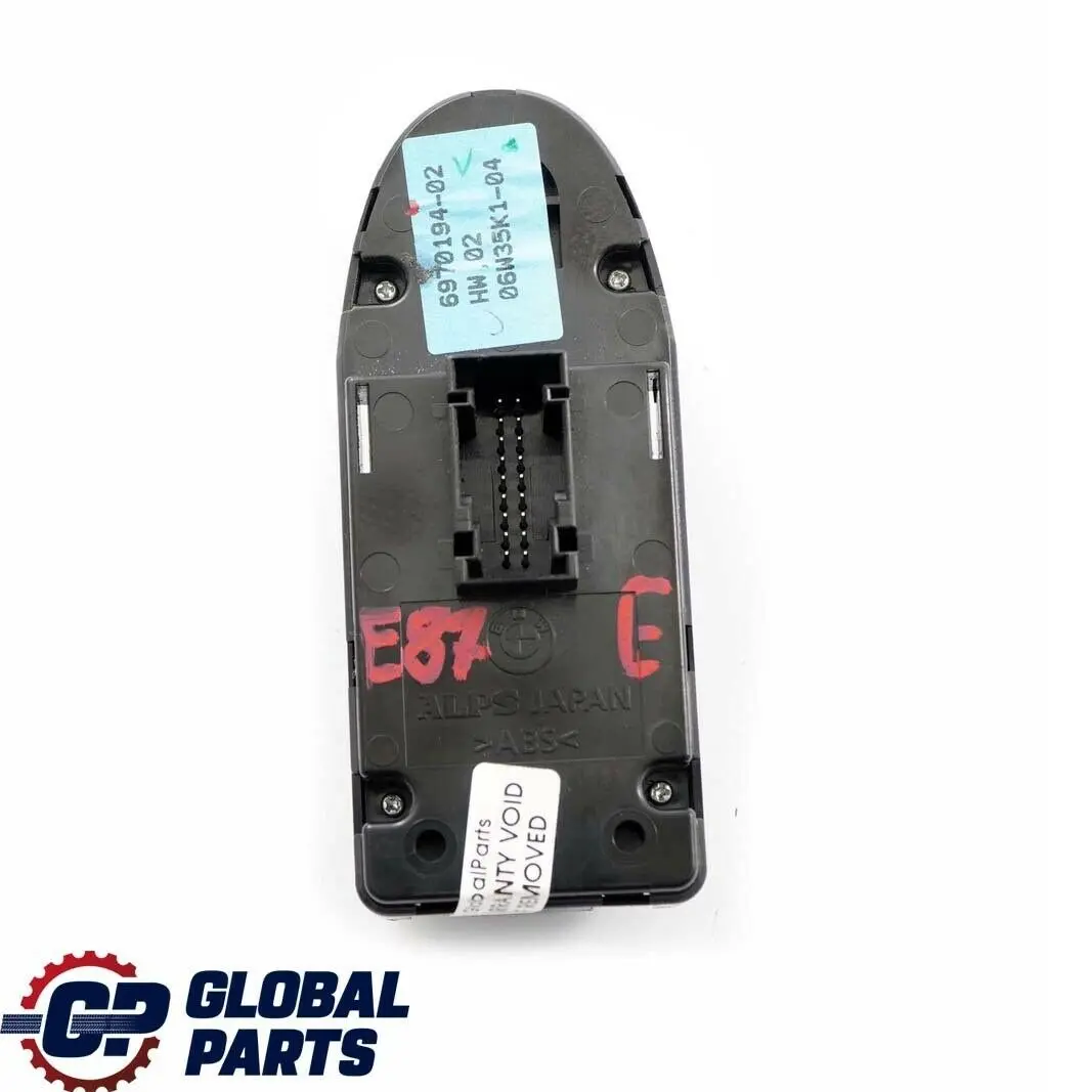 BMW 1 Series E87 Switch Window Lifter Driver's Side 6131 6970194 - SKU 9217243 - Part number 9217243