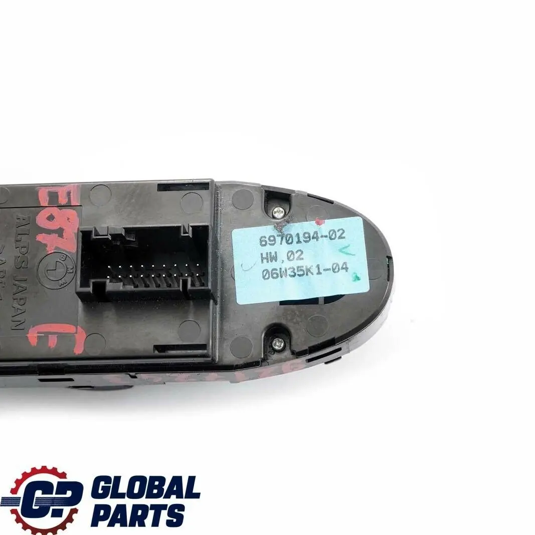 Switch Window Lifter Driver's Side 6131 6970194 to BMW 1 Series E87 with Part number 9217243 BMW 1 Series E87 Switch Window Lifter Driver's Side 6131 6970194 - SKU 9217243 - Part number 9217243
