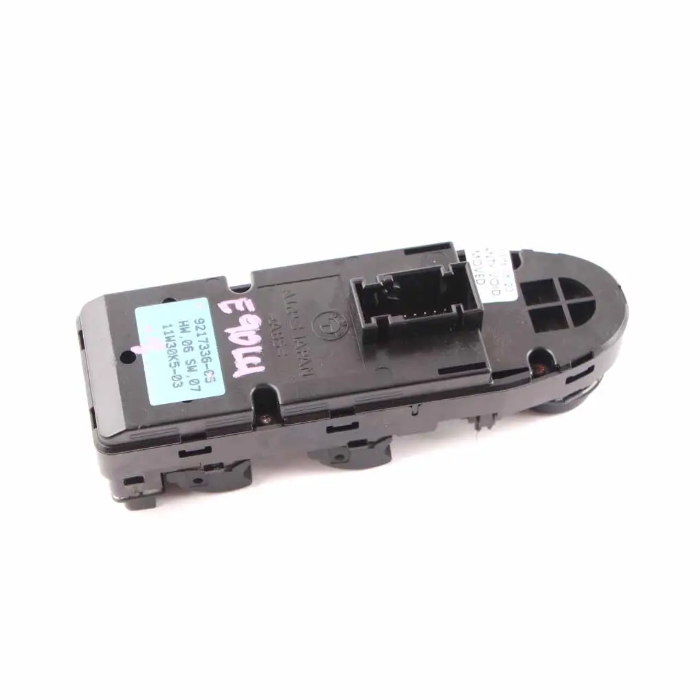 Interruttore alzacristalli BMW E90 E91 Pannello pulsanti lato guida per con numero di parte 9217336 Interruttore alzacristalli BMW E90 E91 Pannello pulsanti lato guida - SKU 9217336-1 - Numero di parte 9217336