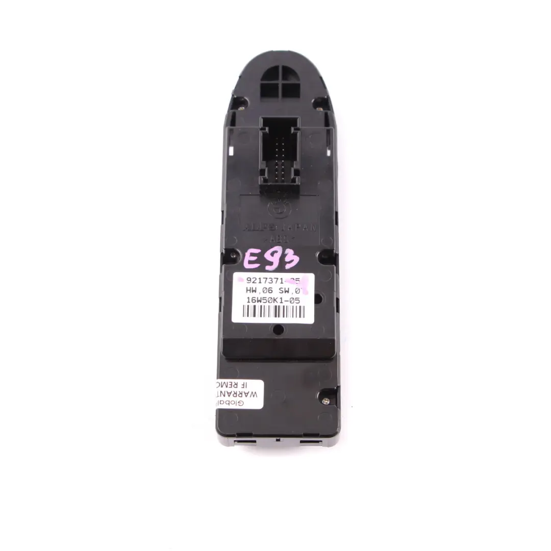 BMW E93 E89 Z4 1 Plegado Eléctrico Lado Conductor Negro - SKU 9217371-1 - Número de pieza 9217371